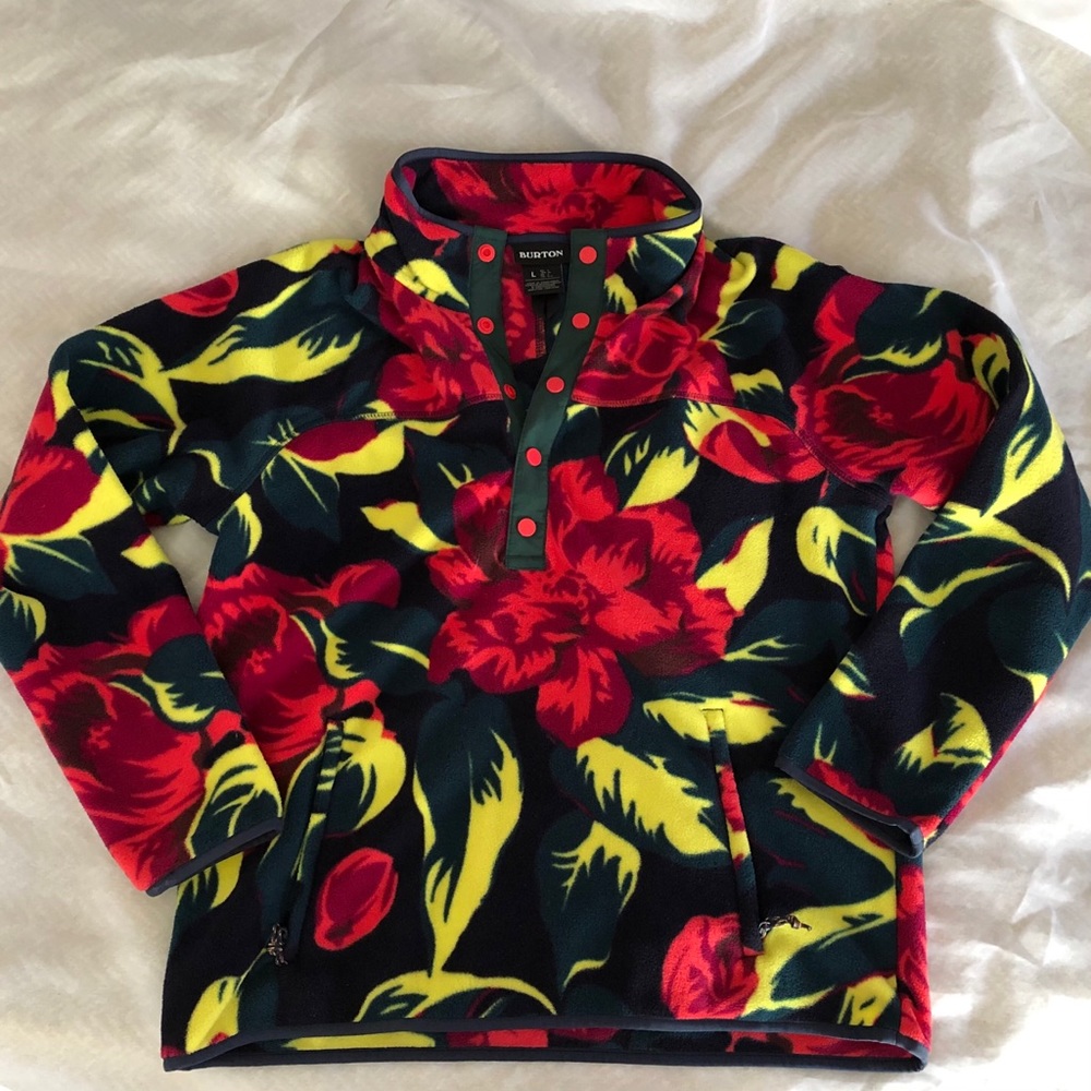 Burton Women’s hearth Snap Fleece Pullover sz L
